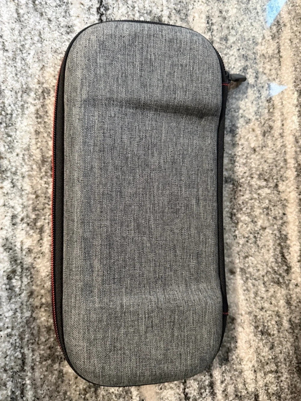 Nintendo Switch 2 Gray Carry Case with Red Zipper Accent